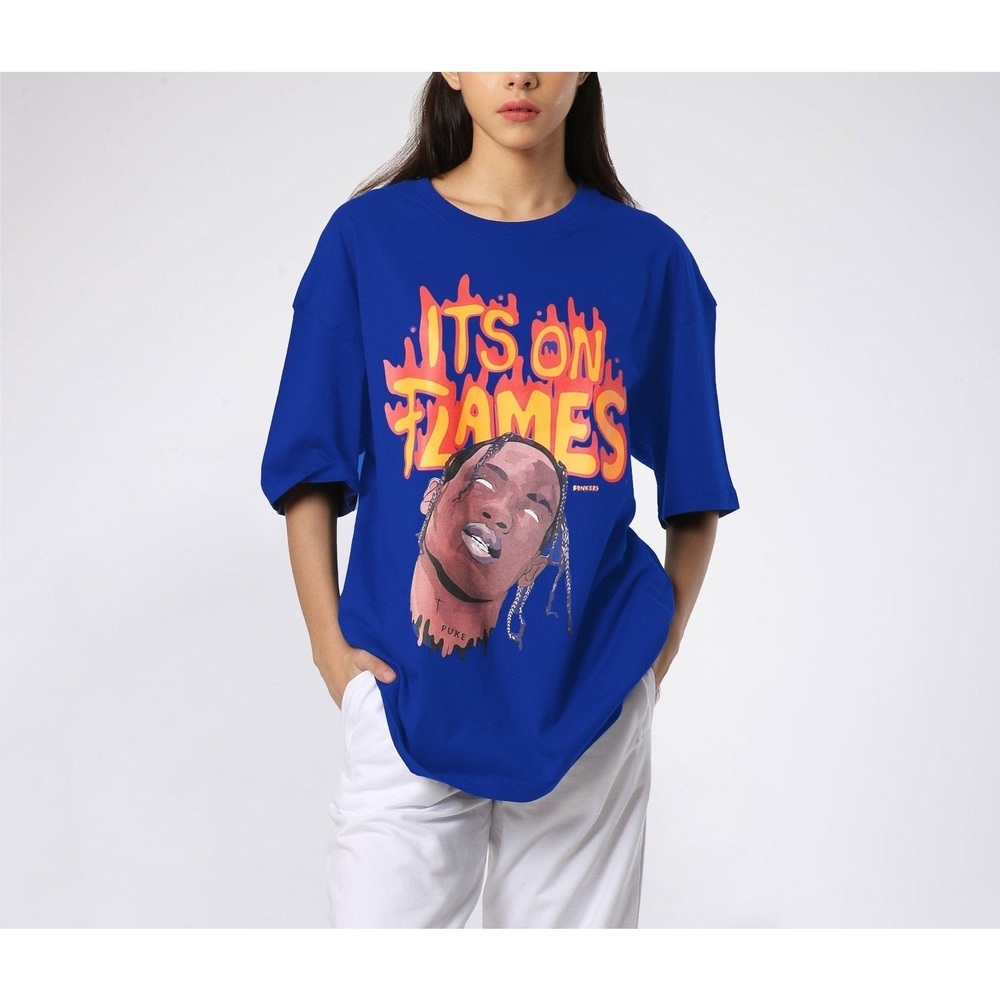 La Flame Unisex Blue T-shirt